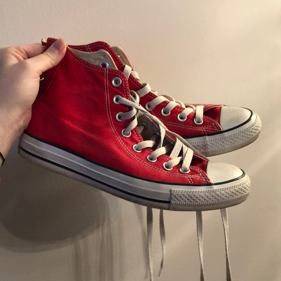 Red high top converse - Picture 1 of 13